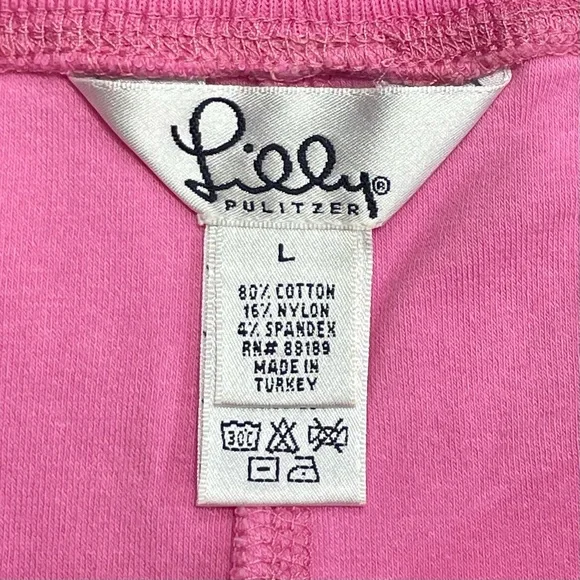 Lilly Pulitzer Vintage White Label Terrycloth Mini Skirt Size Lg Pink - Picture 7 of 7